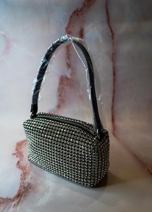 Сумка в стразах в стиле alexander wang