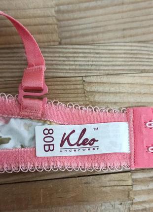 Kleo комплект женского нижнего белья на пушапе белый с розовым р 80в8 фото