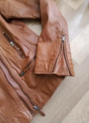 Куртка кожаная авиатор, косуха3 фото