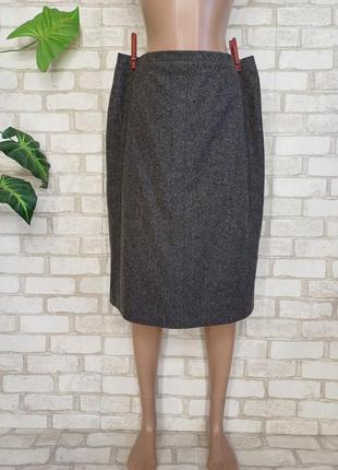 Новая мега теплая юбка миди с плотной 100 % шерсти в сером цвете, размер 2-3 хл