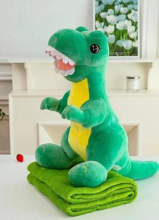 Плед игрушка динозавры подарок мальчику1 фото