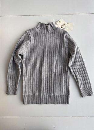 Стильний базовий сірий светр гольф 116р