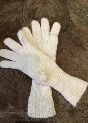 М'які затишні рукавички, нитка з люрексом,4 фото