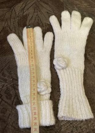 М'які затишні рукавички, нитка з люрексом,6 фото