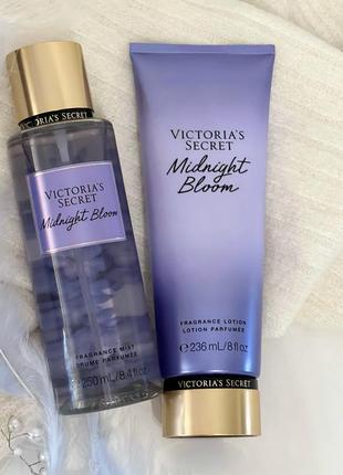 Подарочный набор, спрей для тела, лосьон victoria’s secret midnight bloom