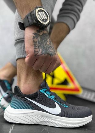 Стильні чоловічі спортивні кросівки найк nike з текстилю легкі