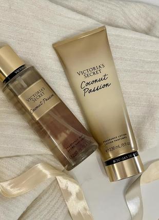 Подарочный набор парфюмированный лосьон и мист coconut passion victoria’s secret