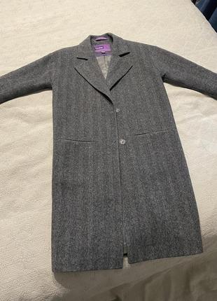 Шерстяное серое пальто vivalon4 фото