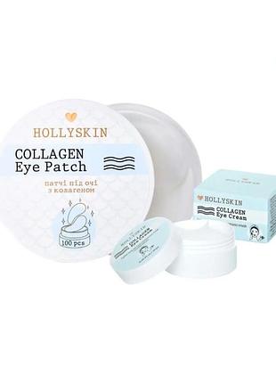 Тканевые патчи под глаза hollyskin collagen eye patch