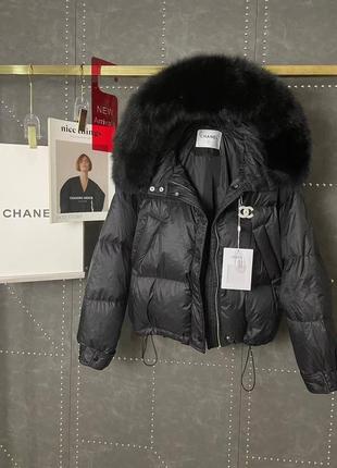 Брендовый шикарный пуховик куртка в стиле chanel