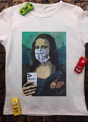 Футболка с принтом - мона лиза
