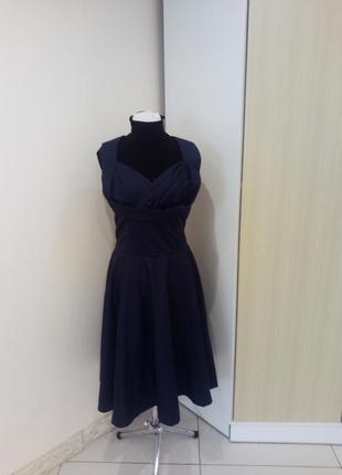 Платье миди, новое, темно -синего цвета, новое,, р.50