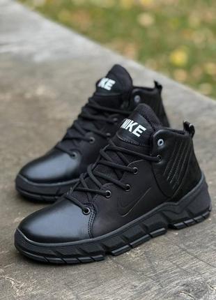 Чоловічі зимові шкіряні кросівки/черевики/хайтопи