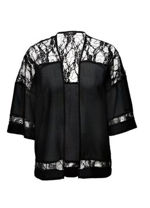 Женская кружевная накидка с пайетками, блуза кимоно esmara германия2 фото