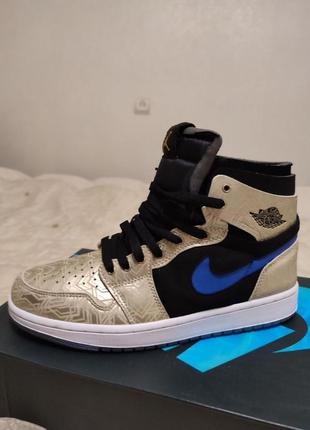 Air jordan 1 zoom cmft "gold laser”, оригинал2 фото