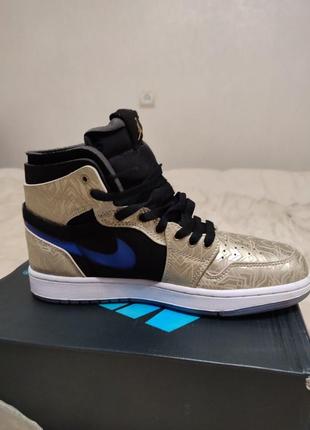 Air jordan 1 zoom cmft "gold laser”, оригинал3 фото