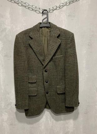 Піджак шерстяний люксовий чоловічий harris tweed wool vintage