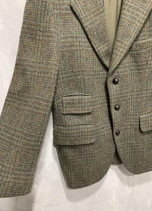 Пиджак шерстяной люксовый мужской harris tweed wool vintage3 фото