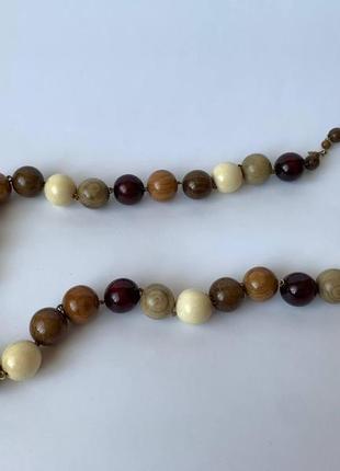 Намисто дерев'яне 6, намисто з дерева, довге намисто, натуральне намисто, велике намисто