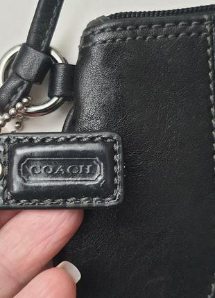 Coach винтажный кожаный кошелек клатч на руку4 фото