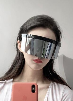 Футуристичні чоловічі та жіночі окуляри з майбутнього широкі2 фото