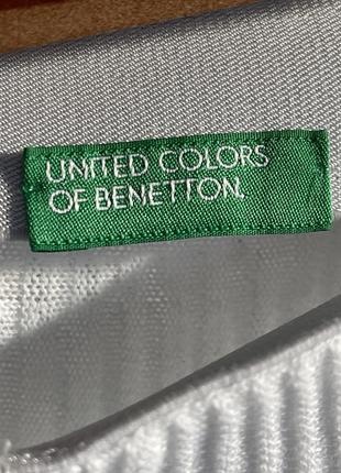 Трикотажная фактурная белая меди юбка плиссе united colors of benetton6 фото