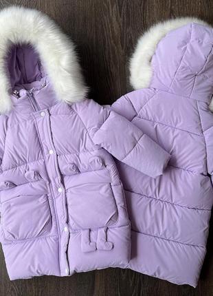 Зимова куртка-пуховик для дівчинки1 фото