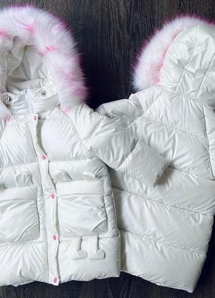 Зимова куртка-пуховик для дівчинки2 фото