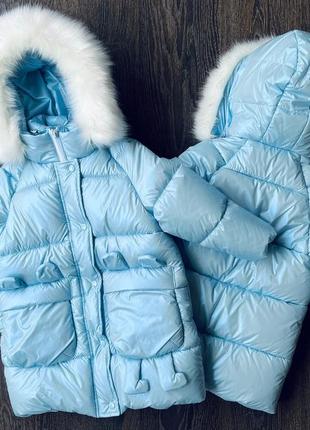 Зимова куртка-пуховик для дівчинки4 фото