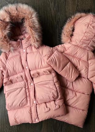 Зимова куртка-пуховик для дівчинки5 фото