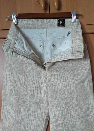 Cappopera jeans италия женские брюки стрейч бежевые высокая посадка р.368 фото