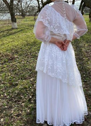 Винтажное свадебное платье3 фото