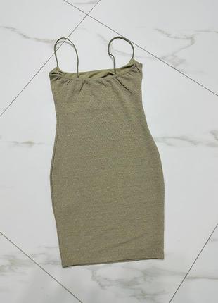 Короткое коктейльное платье missguided цвета хаки на размер s или хs2 фото