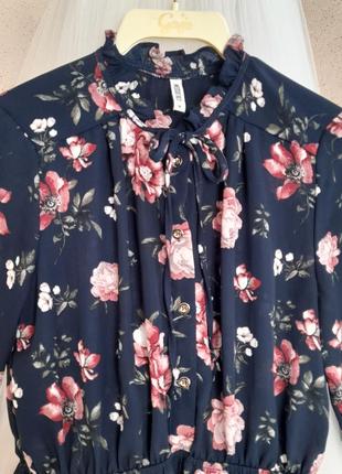 Блуза блузка в цветы2 фото