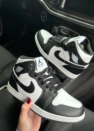 Кросівки nike air jordan black white (winter)