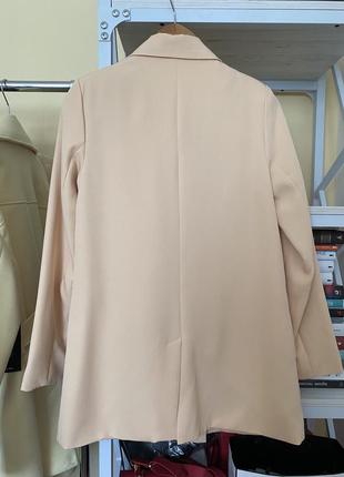 Шикарный пиджак жакет оверсайз персиковый светлый missguided4 фото
