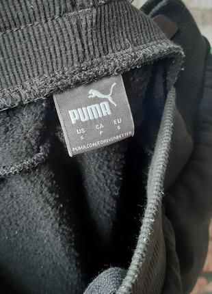 Женские спортивные теплые штаны puma на утепленные флис черные джоггеры пума2 фото