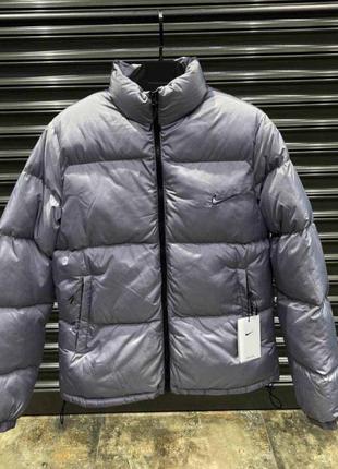 Зимняя мужская куртка пуховик зимова чоловіча пухова куртка nike2 фото