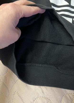 Укороченный свитшот adidas original бренд классный стильный черный худи кофта спортивная с капюшоном5 фото