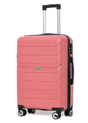 Чемодан дорожный 61 л semi line 26" (m) pink (t5615-2)