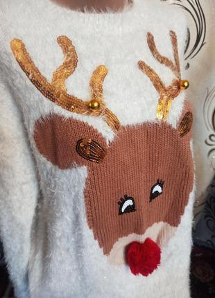 Дуже красивий новорічний светр травка fashion union3 фото