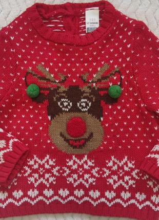 Новогодний свитер с оленем4 фото