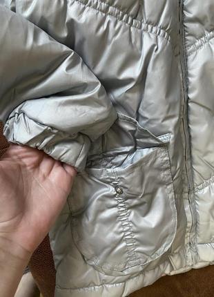 Детская осенняя/зимняя курточка fransa для девочки серебряная (серая) 128/134 8-9 лет2 фото