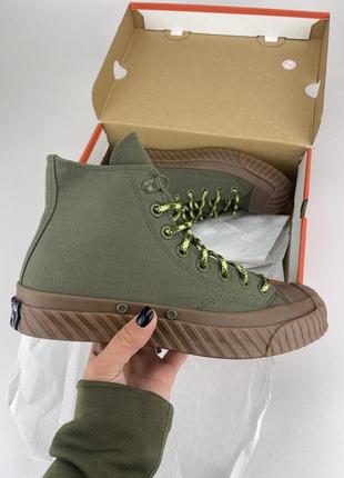 Високі кеди converse chuck 70 bosey a04531c хакі зелені2 фото