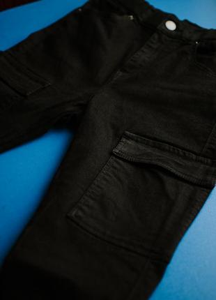 Черные плотные скинни джинсы1 фото