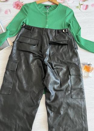 Стильні штани карго з екошкіри asos7 фото