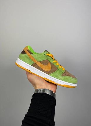 Женские кроссовки найк nike dunk low dusty olive