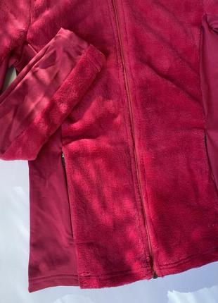 Женская флисовая кофта термо малинового цвета плюшевая тедди плюш кофта crivit на молнии3 фото