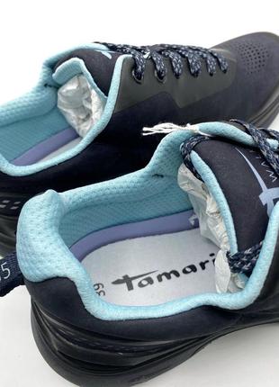 Оригинальные кроссовки женские кожаные от бренда tamaris6 фото
