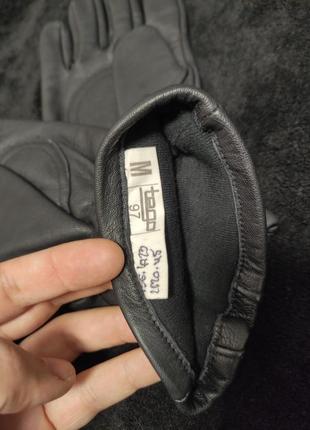 Швейцария армейские качественные кожаные мужские перчатки черные зимние р.  m3 фото